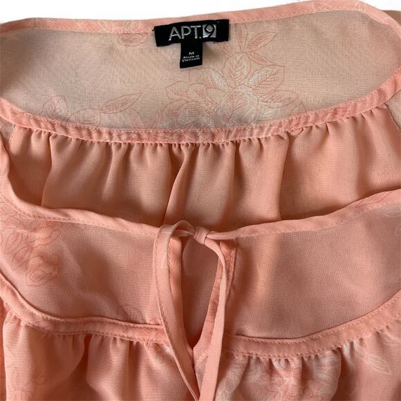 apt 9 peach bohochic flowy cottegecore sheer shirt whimsical fairy size meduim - Picture 4 of 5